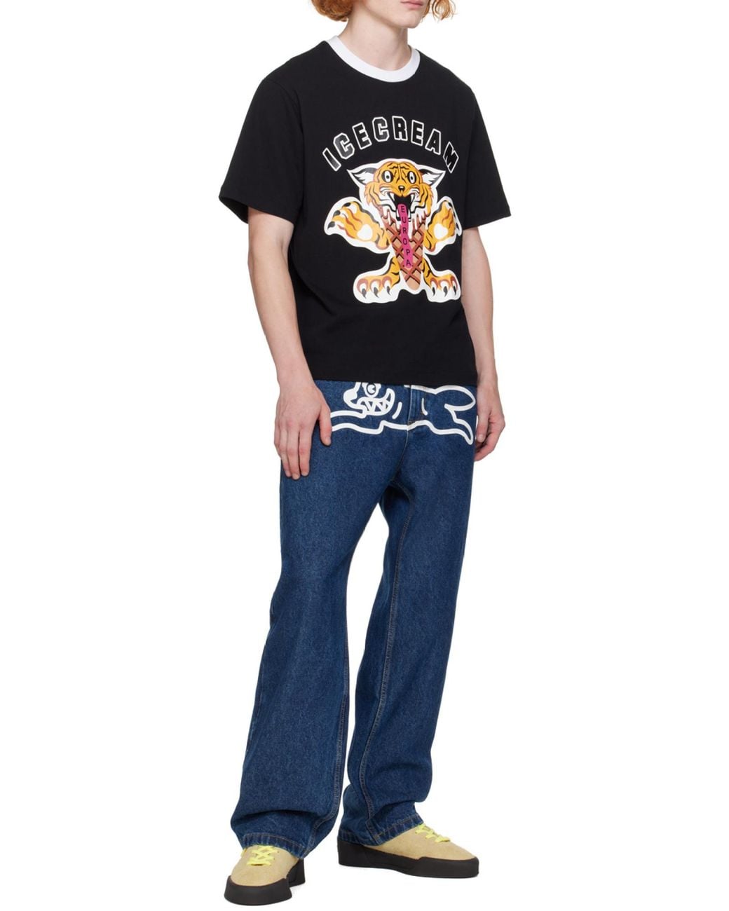 ICECREAM Blue Running Dog Double Scoop Jeans for men