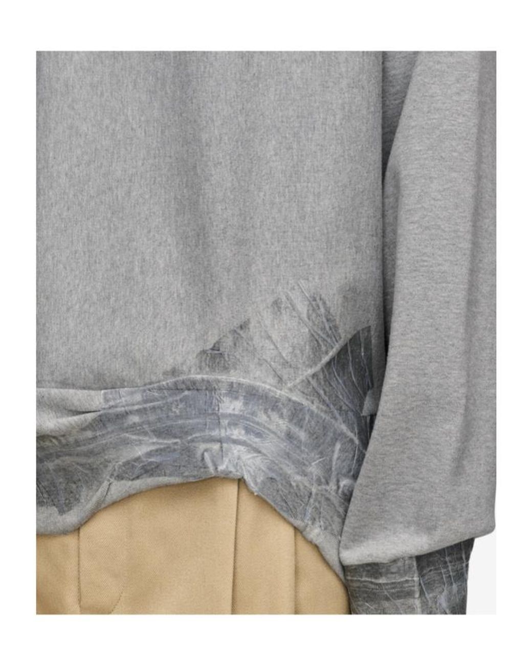 Maison Margiela Gray Long Sleeve Crewneck Sweatshirt for men