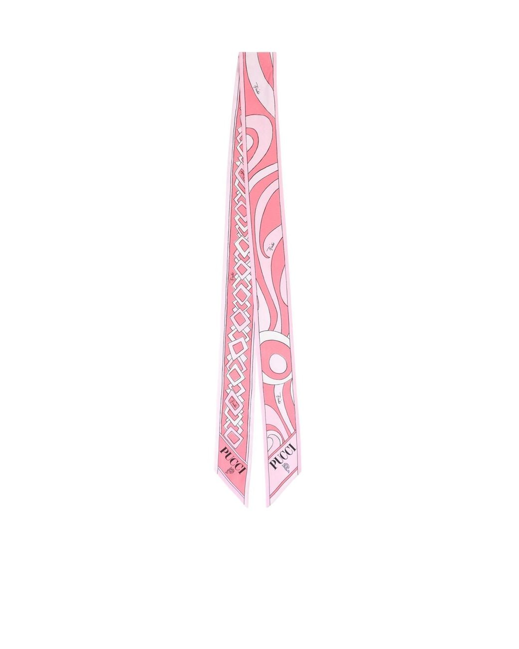 Emilio Pucci Pink Pointed-Tip Silk Scarf
