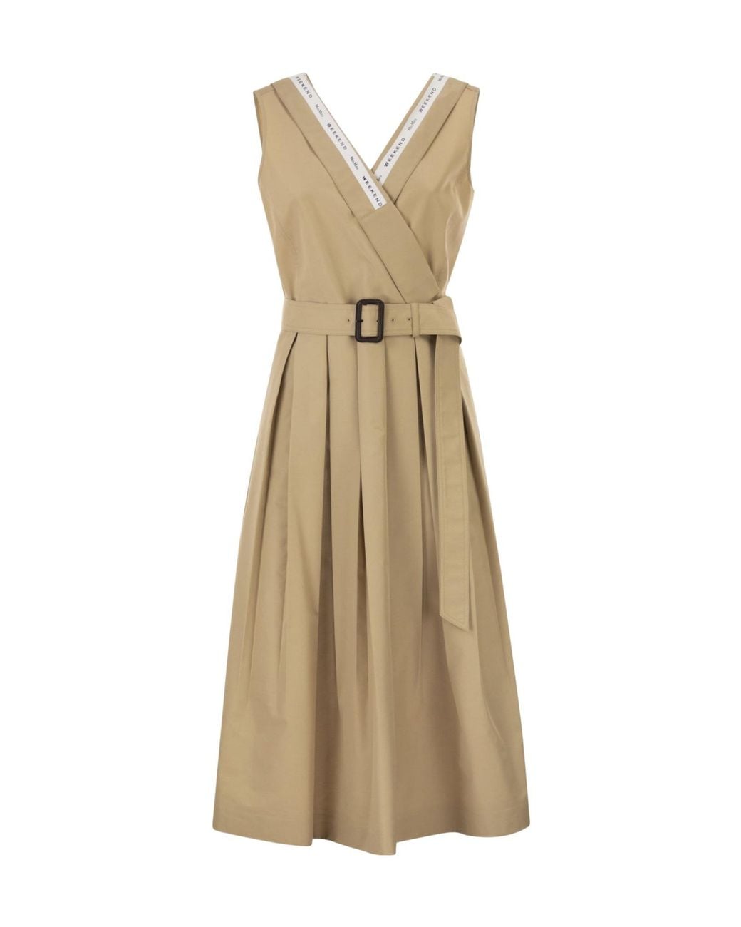Weekend by Maxmara Natural Wkdcono Sleeveless Midi Dress