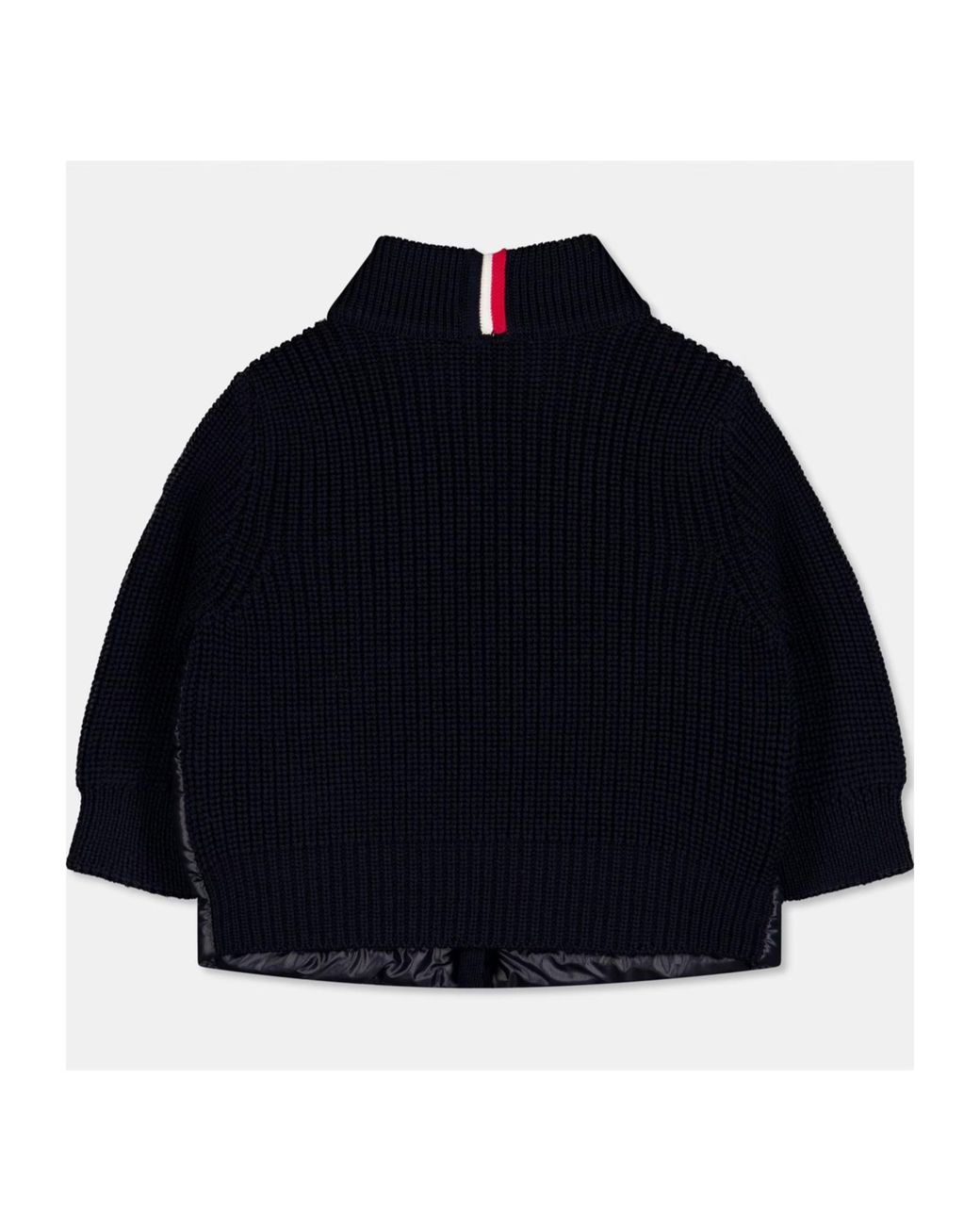 Moncler Blue Logo Patch Quilted Weatherproof Jacket
