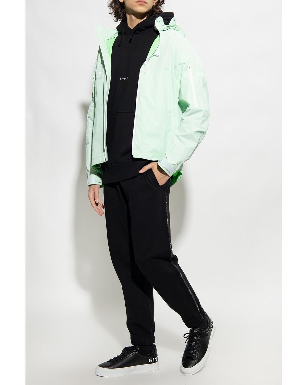 Givenchy Black Logo Tape Sweatpants for men