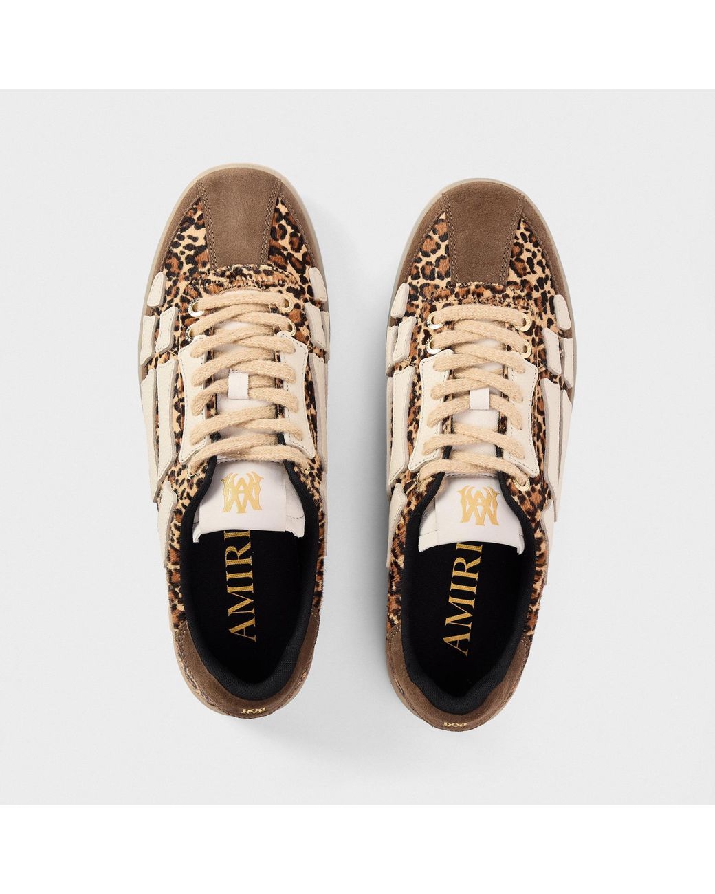 Amiri Brown Print Low-Top Sneakers for men