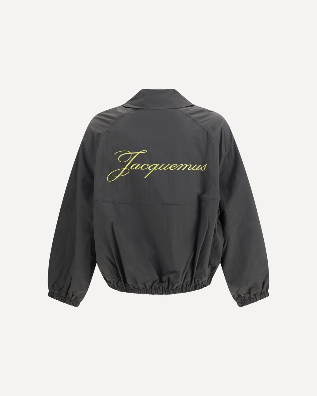 Jacquemus Gray Logo Detailed Zip-Up Jacket for men