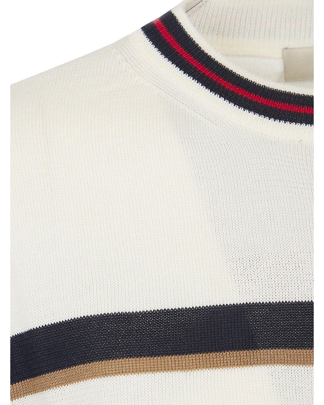 Herno White Striped Short-Sleeve T-Shirt