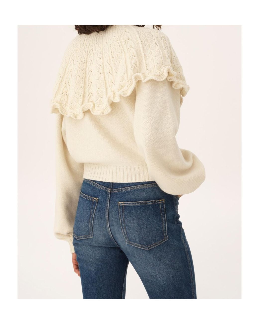 Chloé Natural Wool And Cashmere Long-Sleeved Knitwear