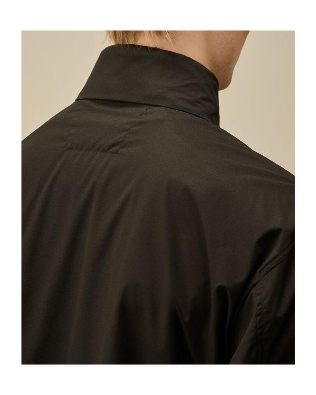 C P Company Black Logo Plaque Hooded Jacket for men