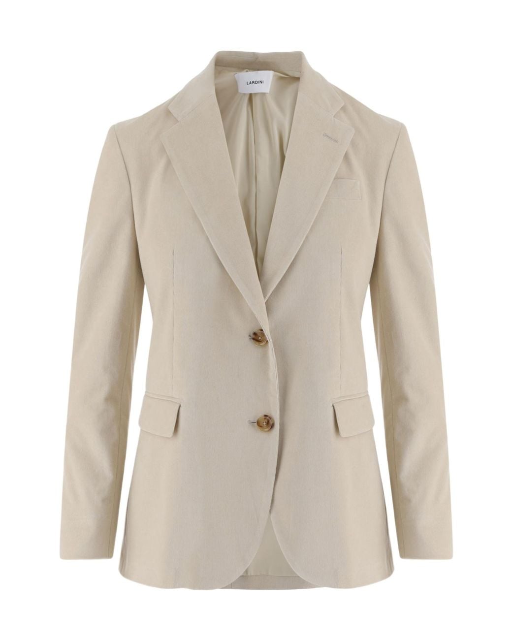 Lardini Natural Single-Breasted Blazer