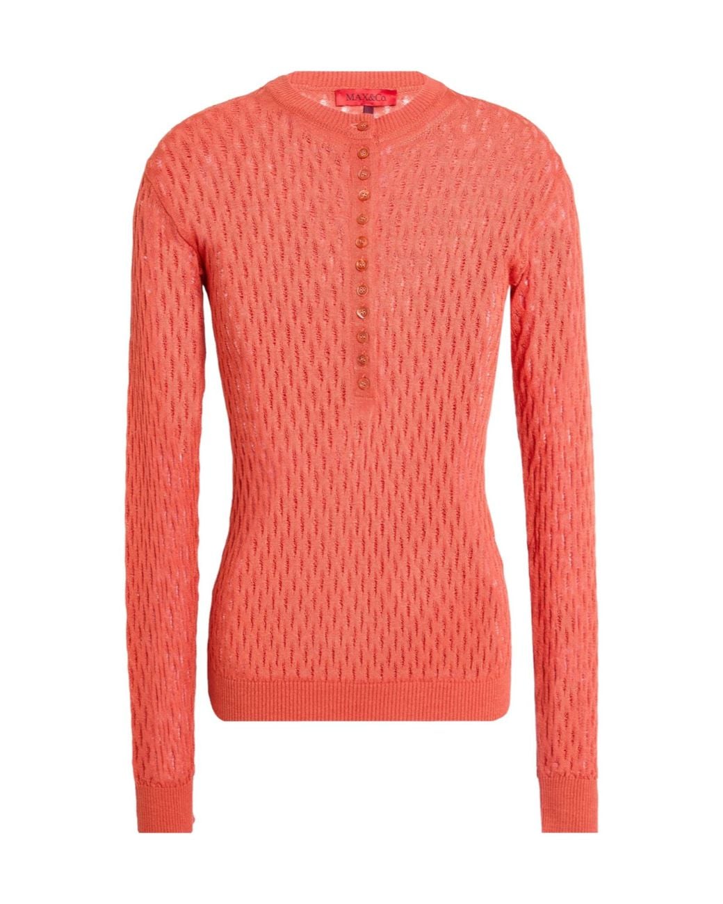 MAX&Co. Pink Button Neck Sweater