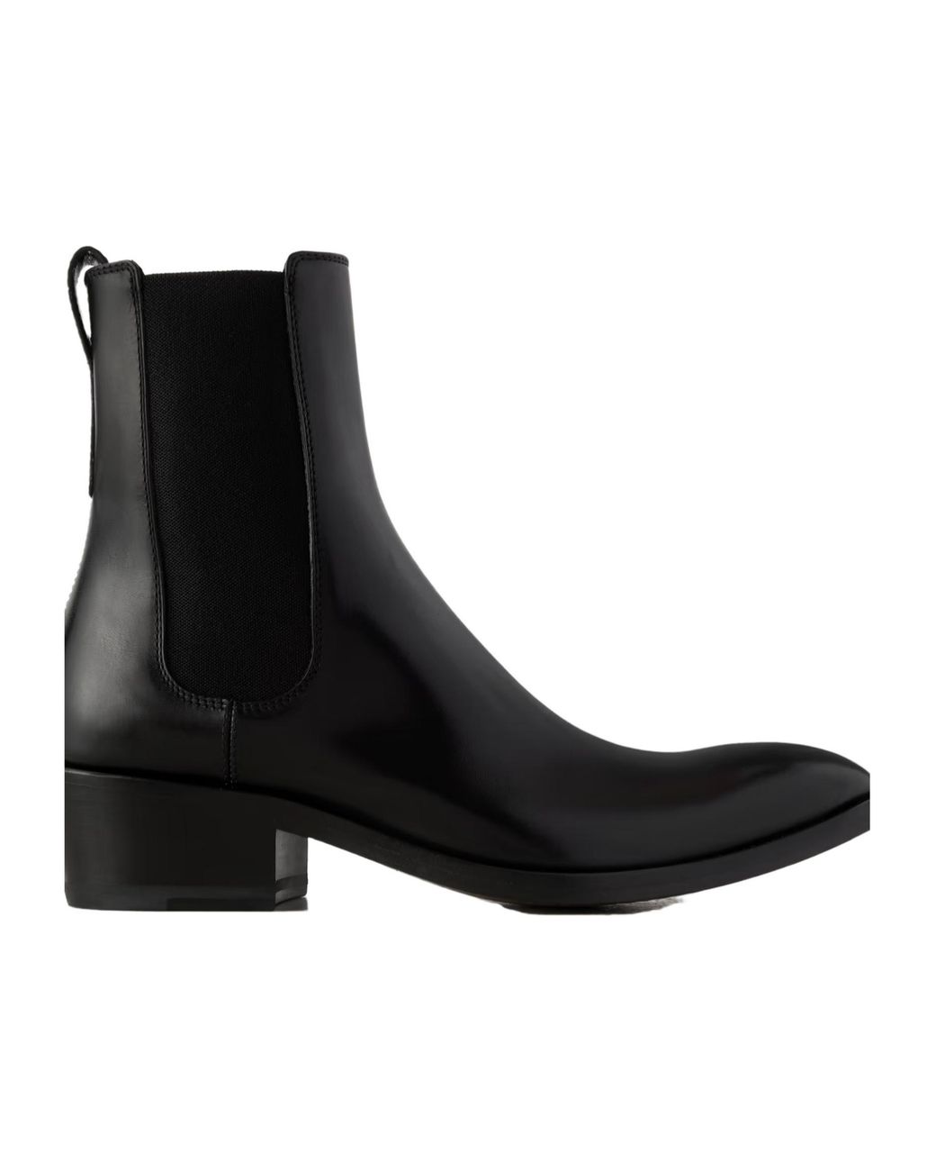 Tom Ford Black Pointed-Toe Chelsea Boots