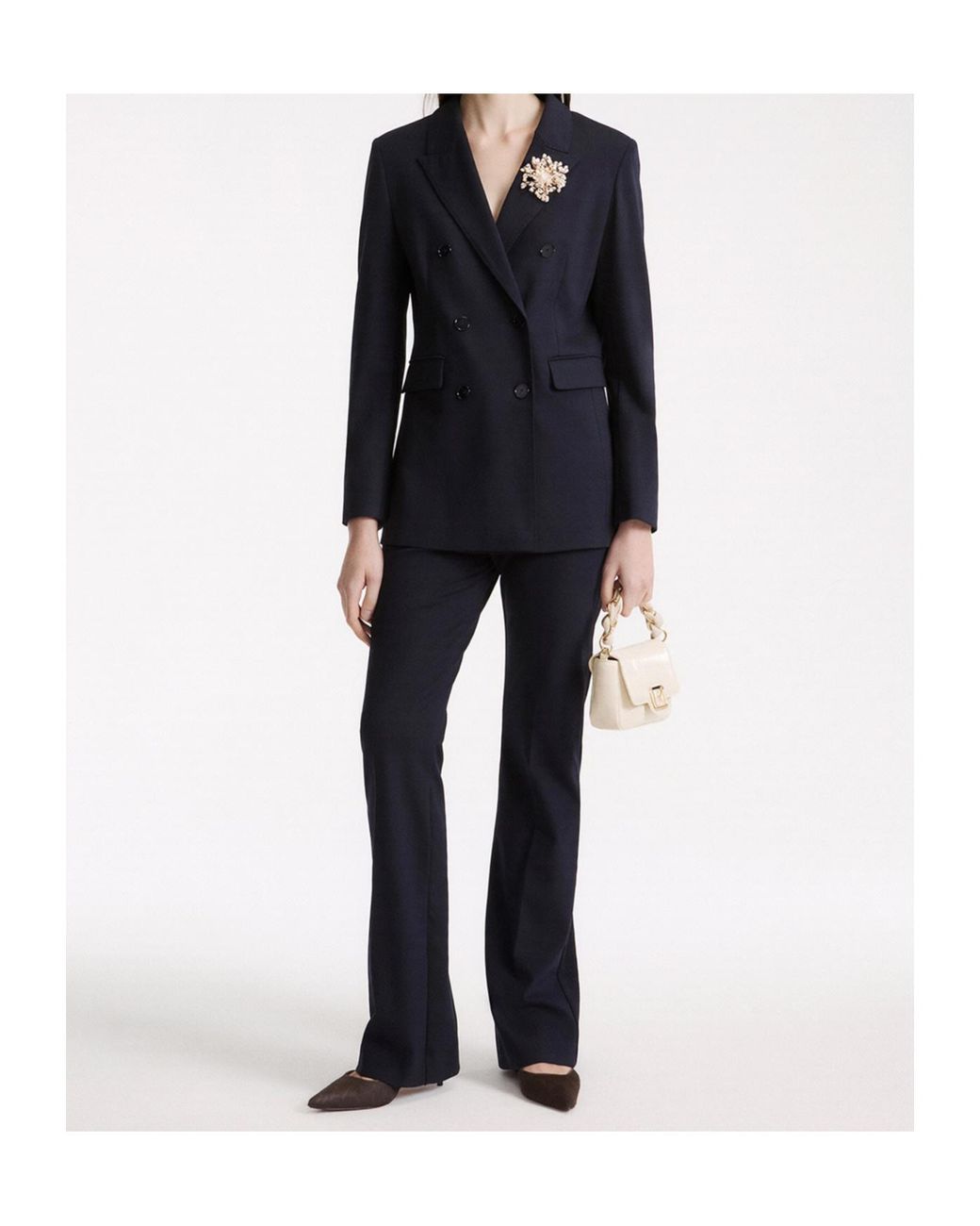 Marella Blue Double-Breasted Blazer