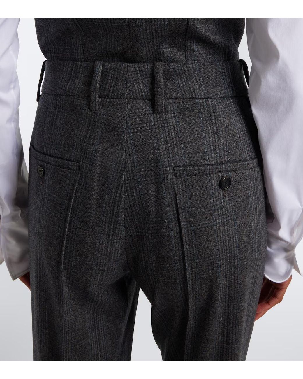 Nili Lotan Gray Etoile Wide-Leg Casual Trousers