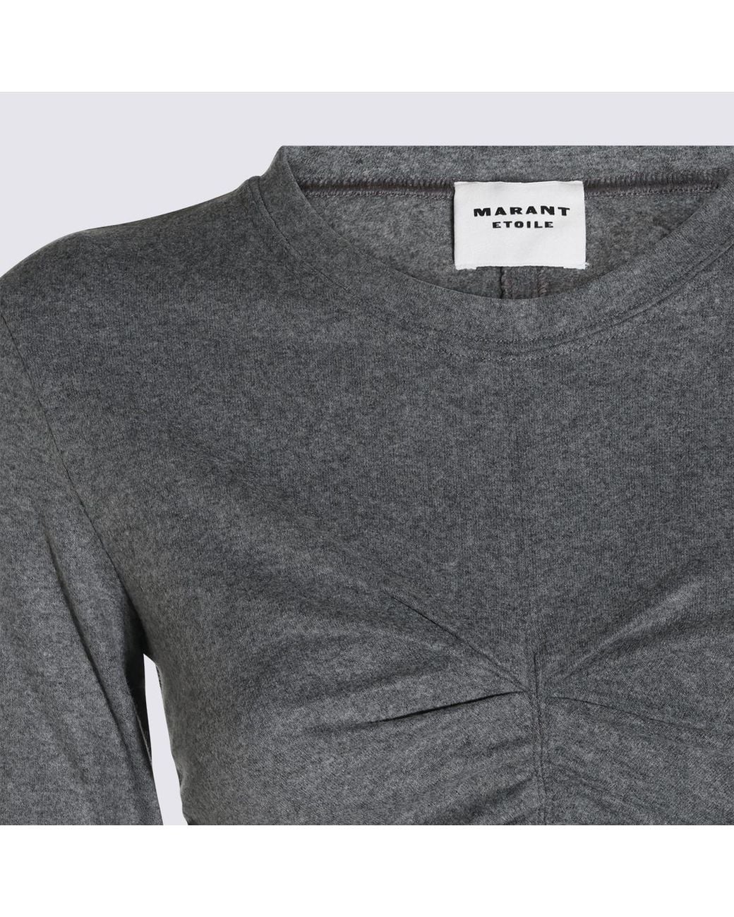 Isabel Marant Gray Isabel Marant Étoile Delesa Ruched Jersey Top