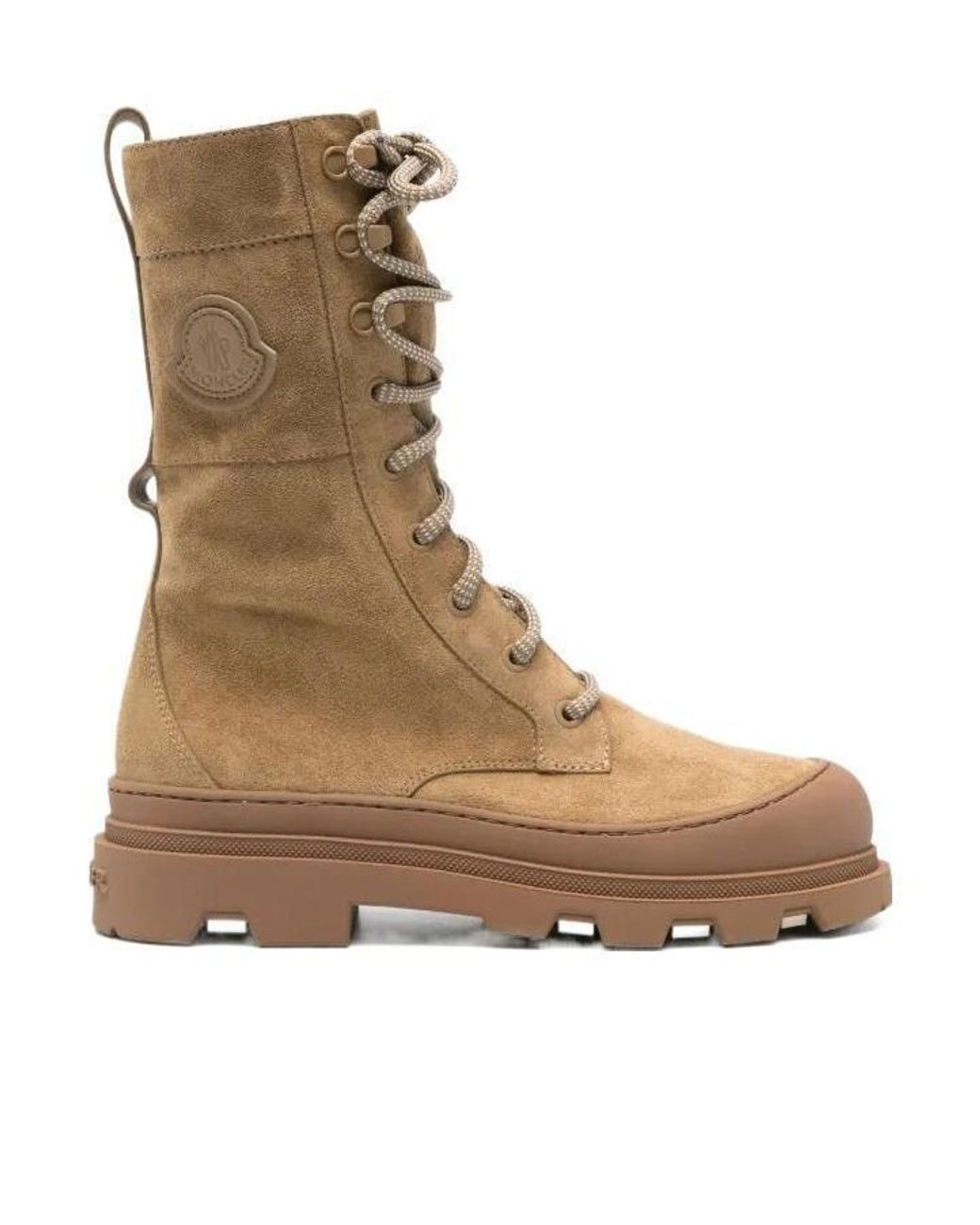 Moncler Brown Lace-Up Ankle Boots