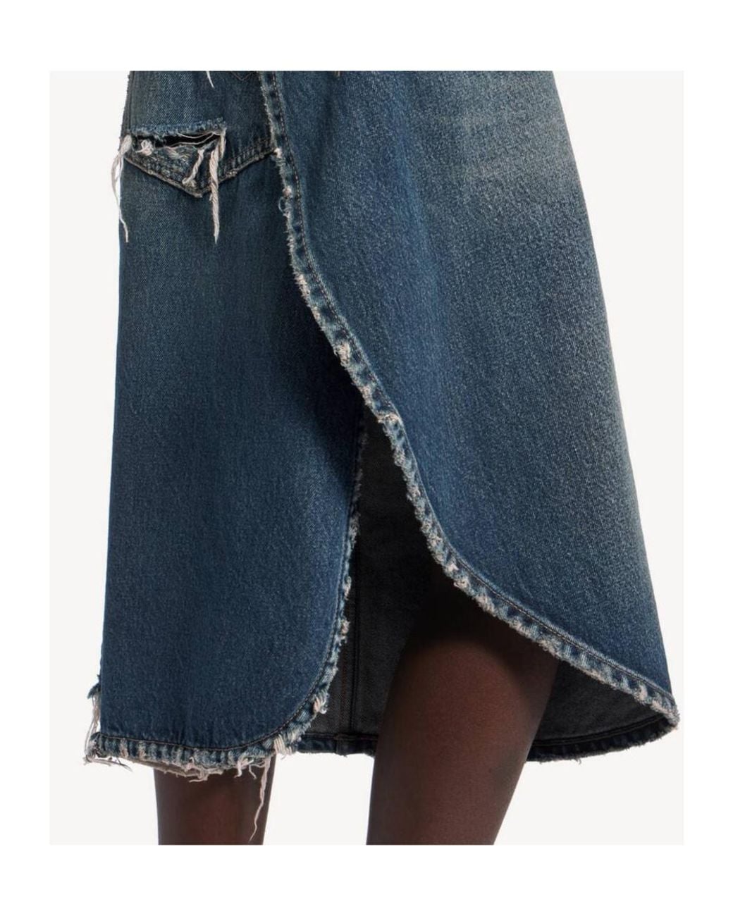 Balenciaga Blue Distressed Tulip Bermuda Shorts