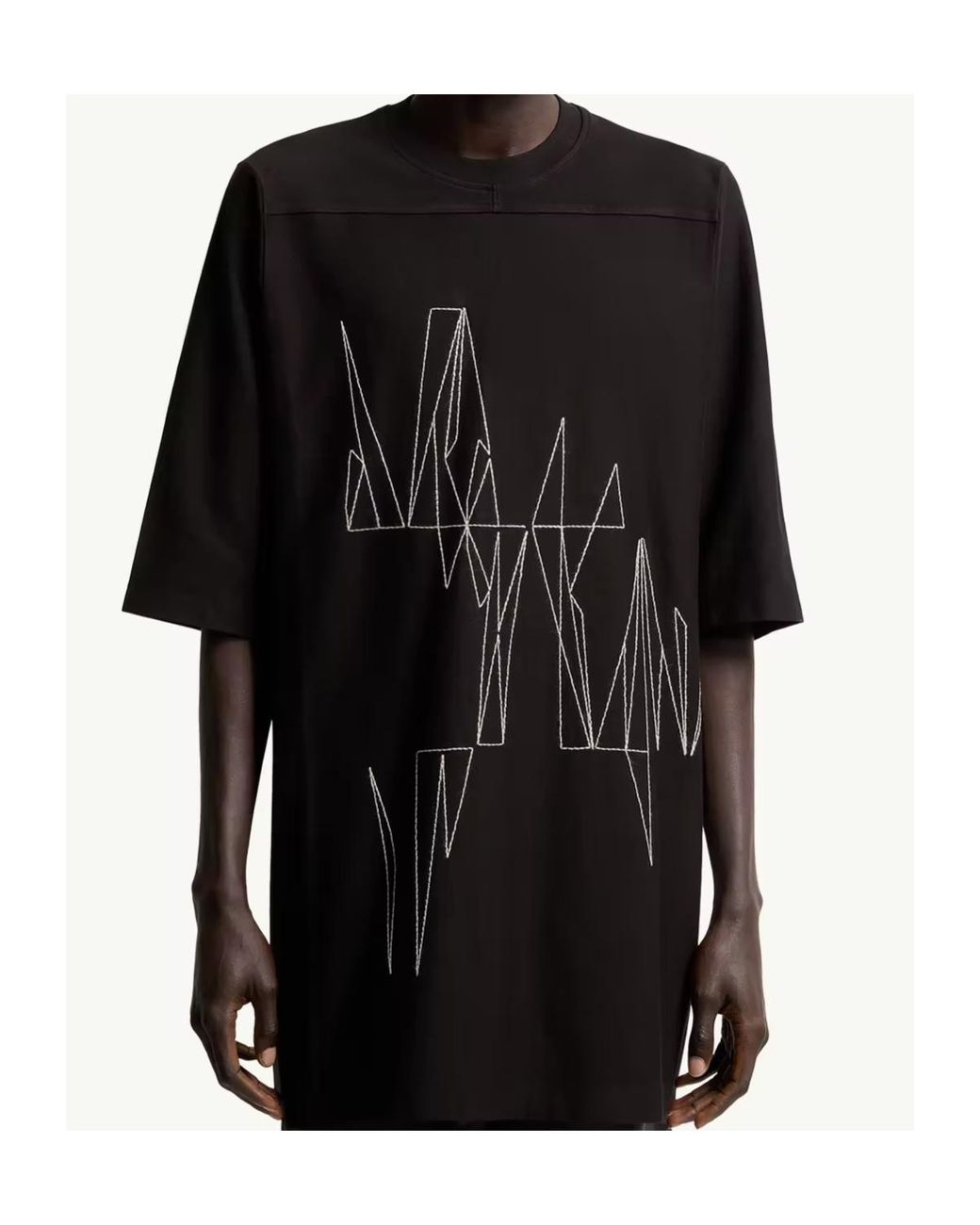 Moncler Black Moncler Rick Owens Jumbo Cotton T-Shirt for men
