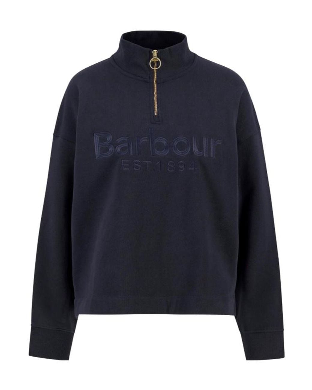Barbour Blue Long-Sleeved Half-Zip Sweatshirt