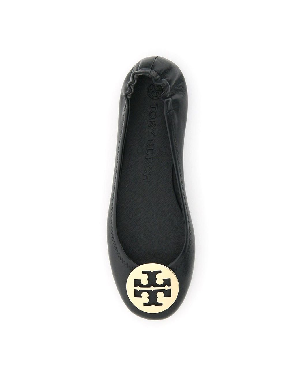 Tory Burch Black Minnie Travel Ballet Flats