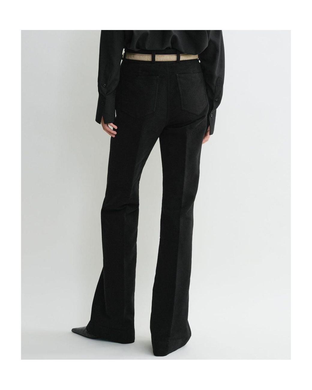 Totême  Black Totême Mid-Rise Tailored Trousers