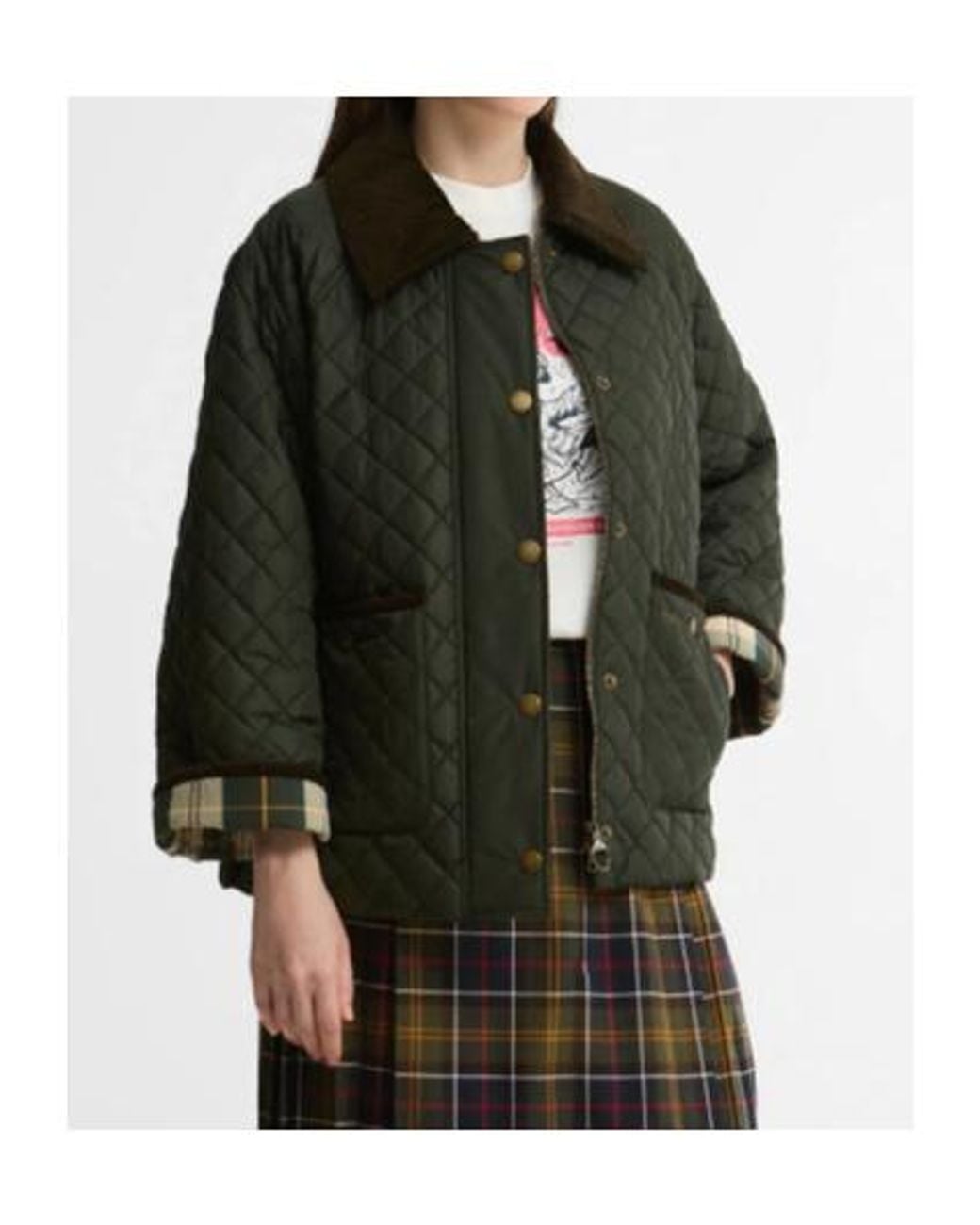 Barbour Black Ava Quilted Jacket Fw26 Quilt Outerwear