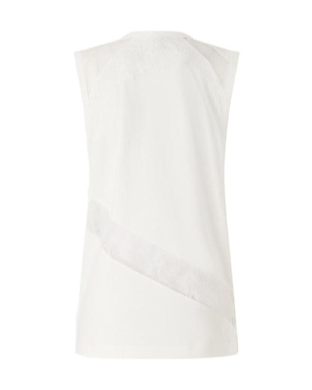 Pinko White Molly Lace Detailed Sleeveless Top