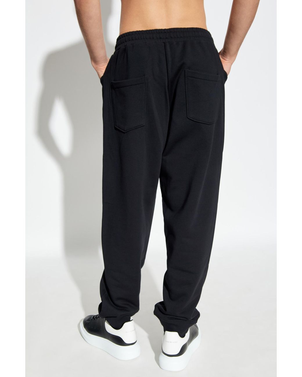 Moschino Blue Zip Pocket Elasticated Waistband Trousers for men