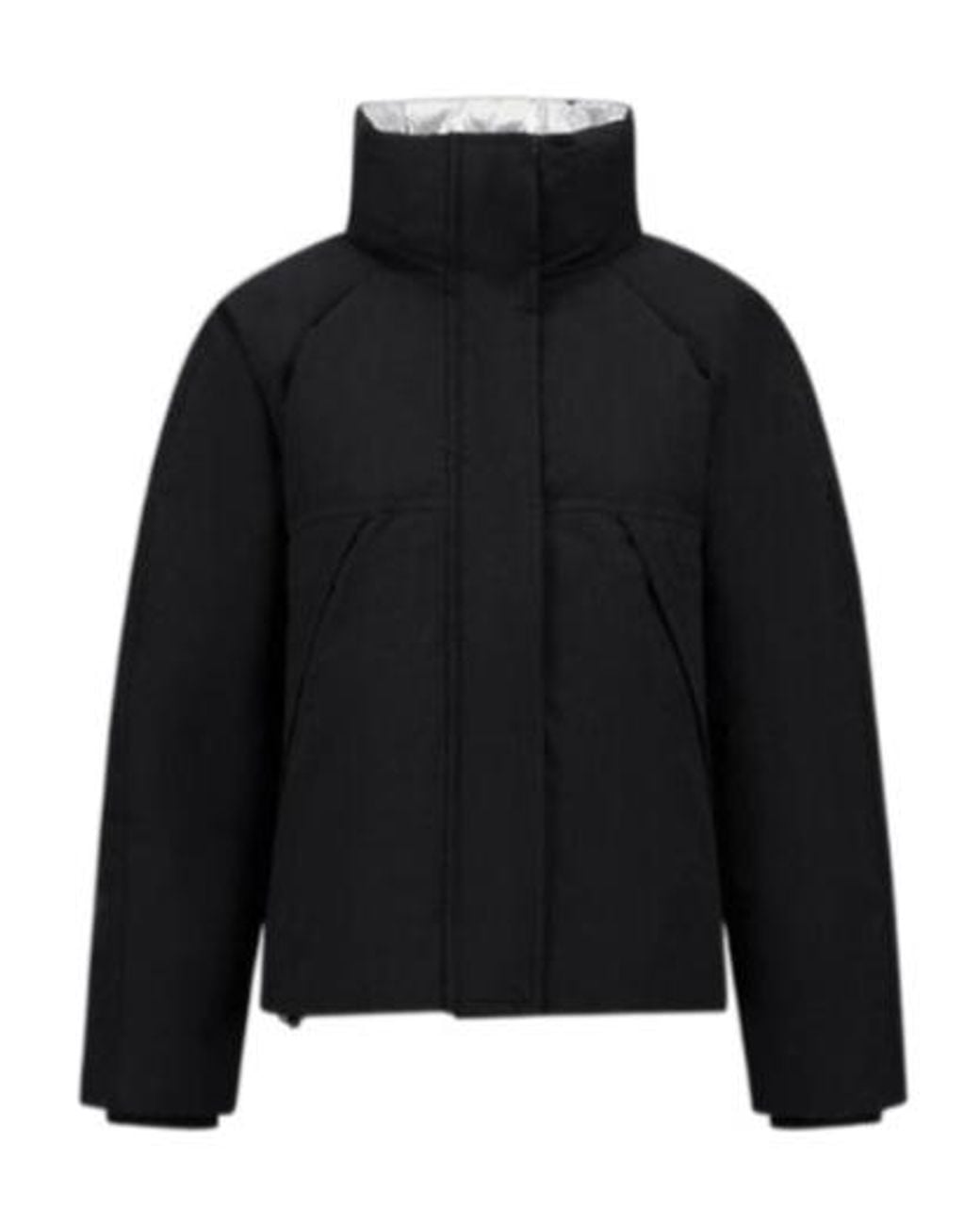Herno Black Laminar High-Neck Puffer Jacket