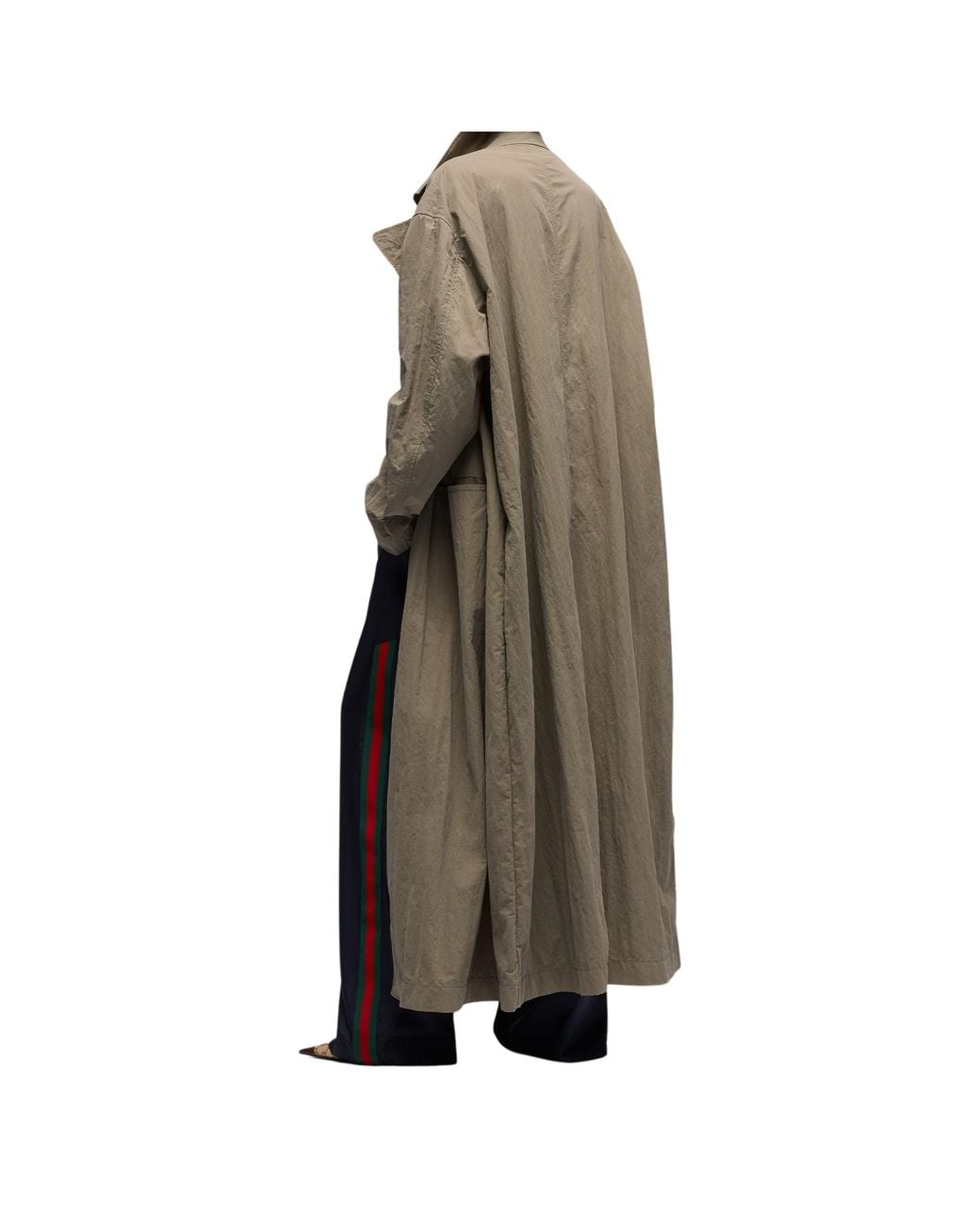 Gucci Brown Washed Matte Trench Coat
