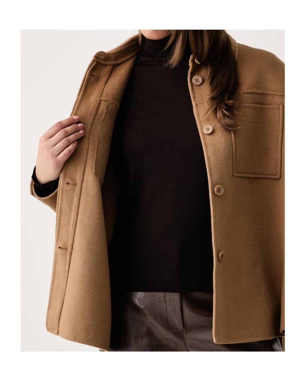 Kaos Brown Long-Sleeved Casual Jacket