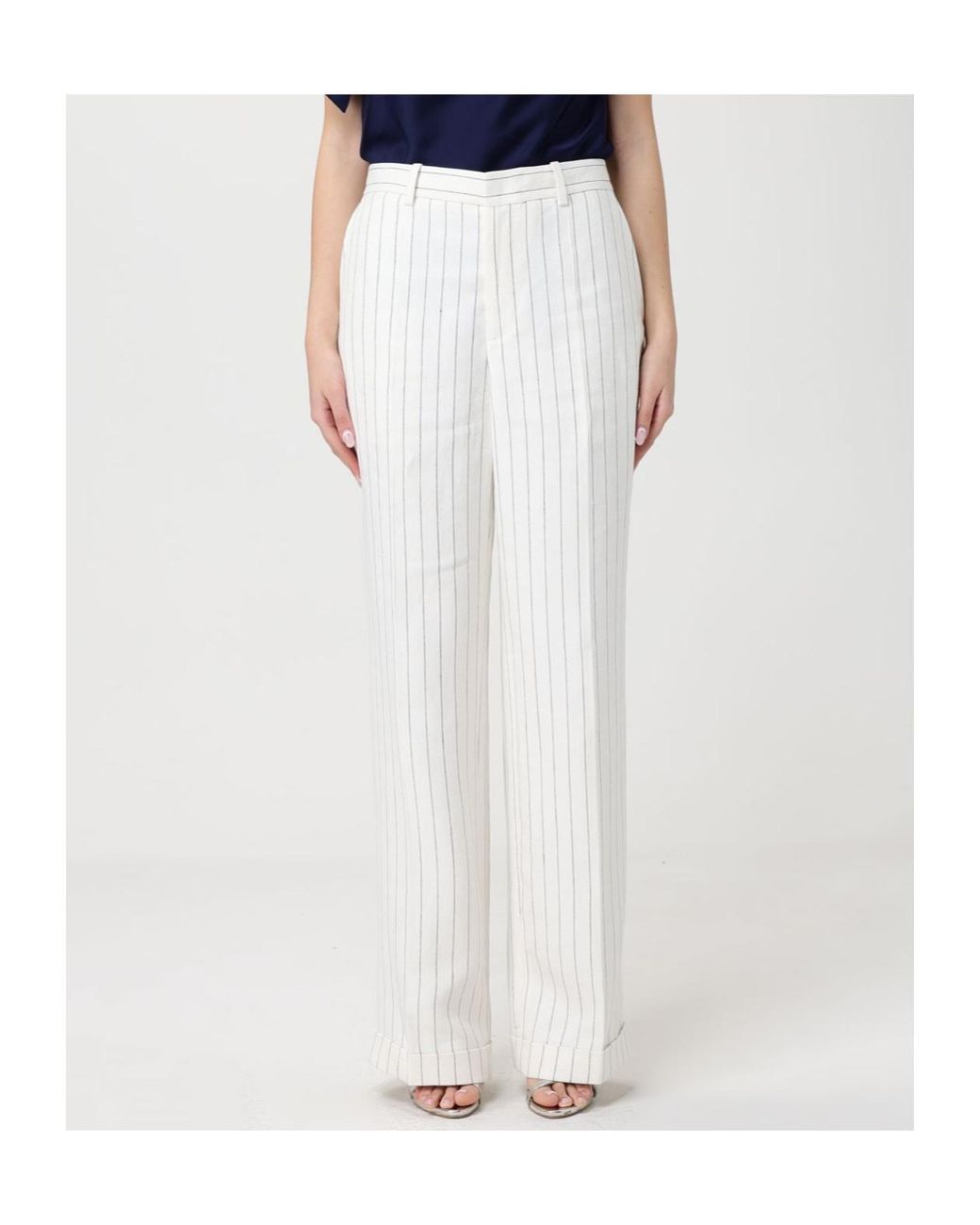 Polo Ralph Lauren White Regular Pinstripe Pants for men