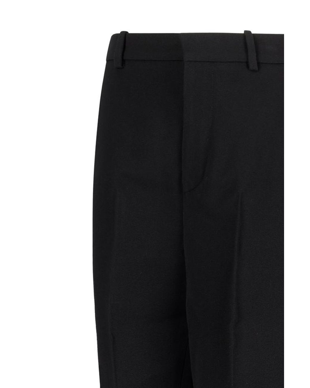 Saint Laurent Black High-Waist Tailored Trousers