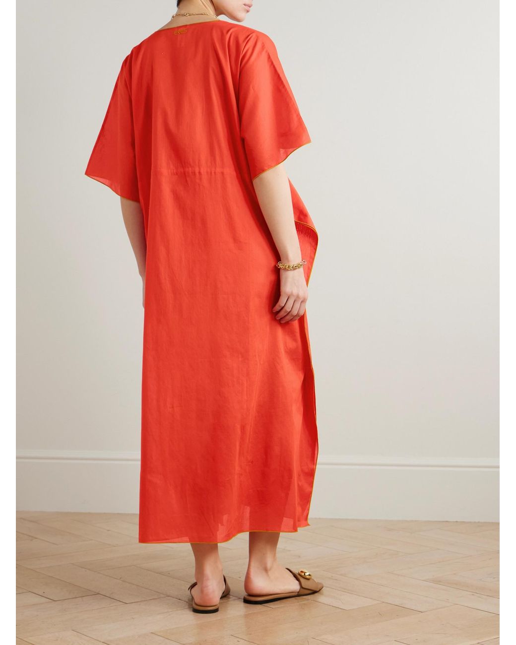 Eres Red Cotton Canvas Dress