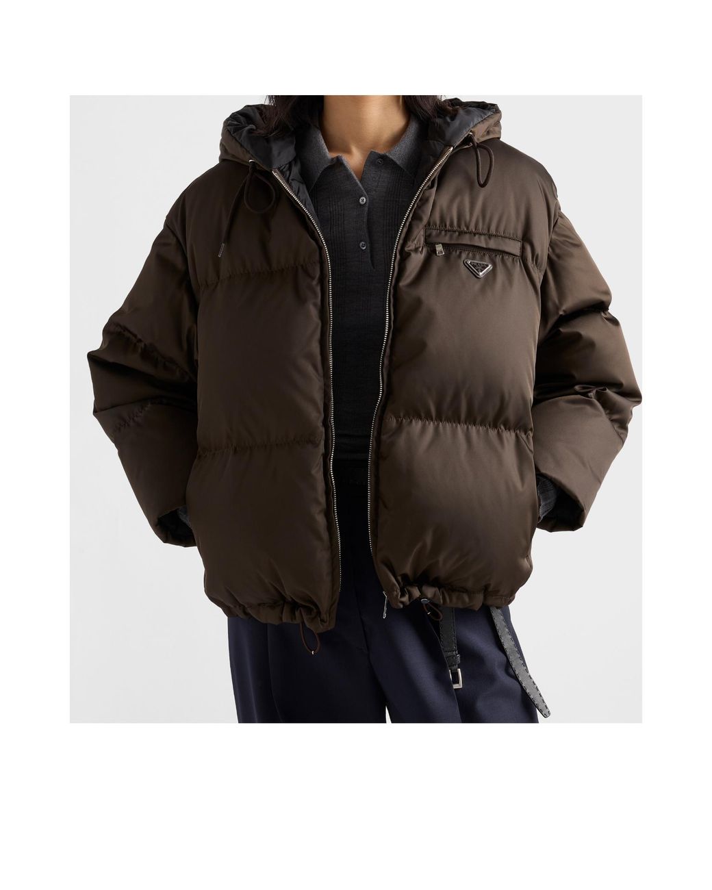 Prada Brown Re-nylon Down Jacket