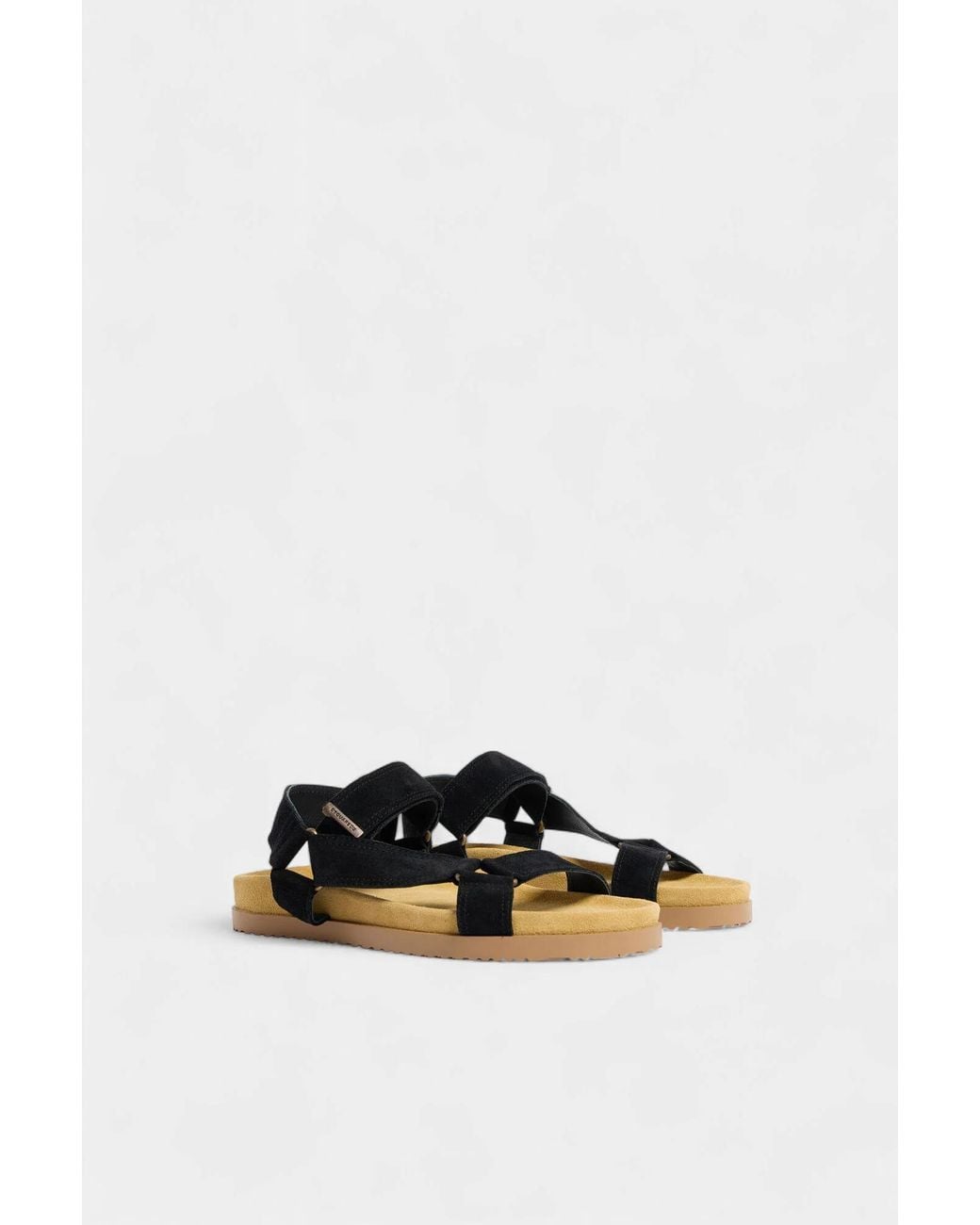DSquared² Black Logo Detail Flat Cargo Sandals for men