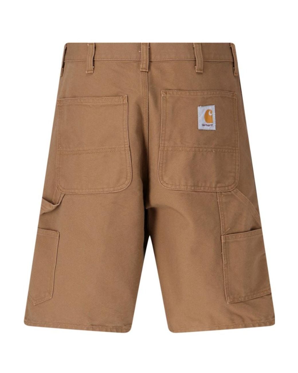 Carhartt Brown Logo Patch Chino Shorts for men