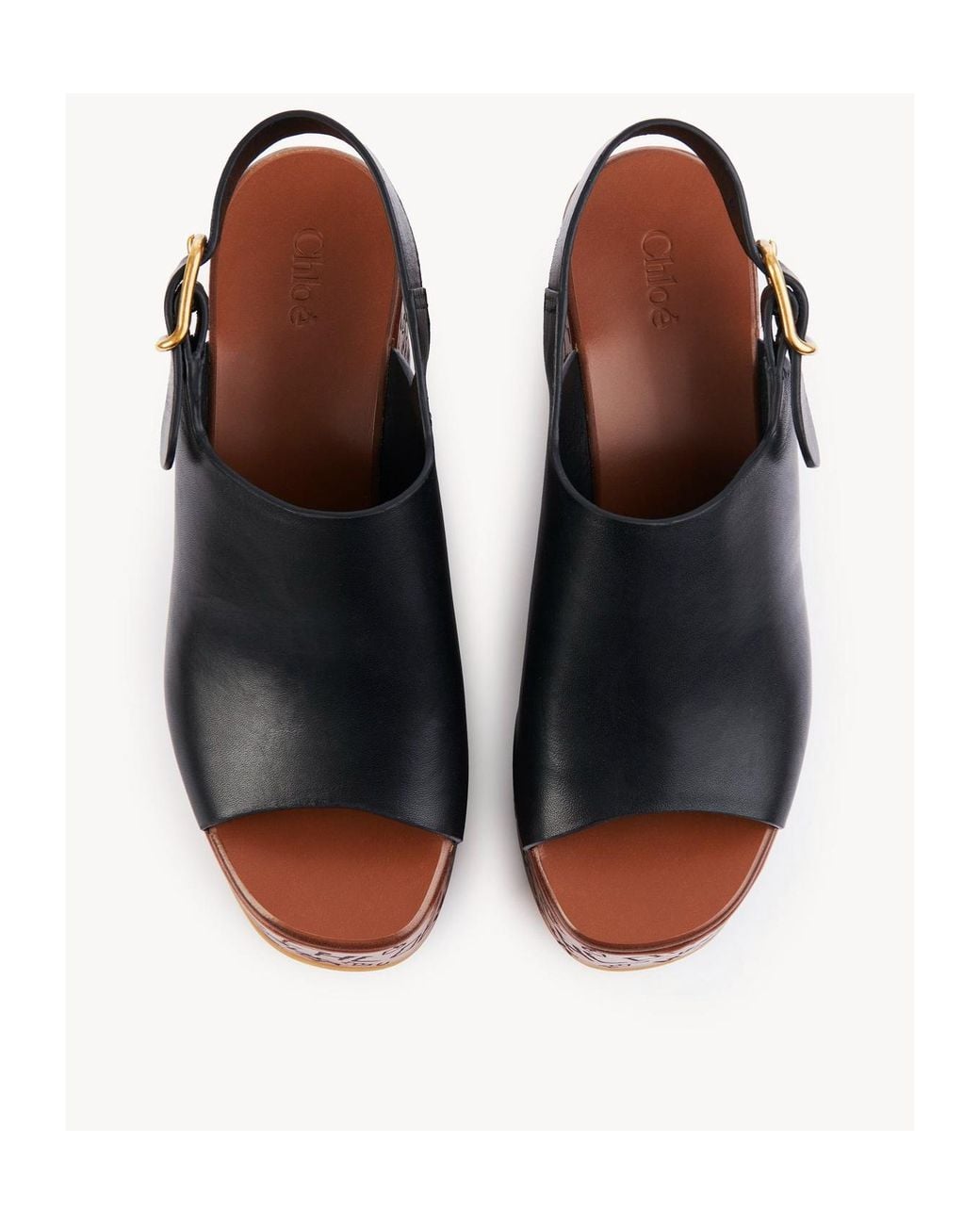 Chloé Black Maxime Wedge Sandal