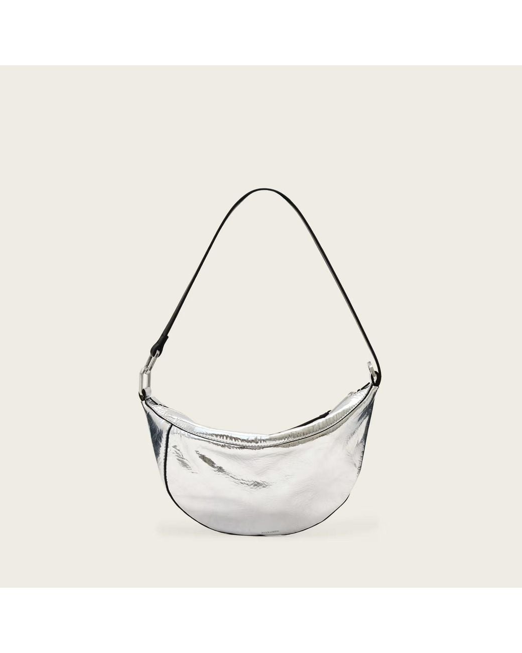 AllSaints Metallic Zipper Shoulder Bag