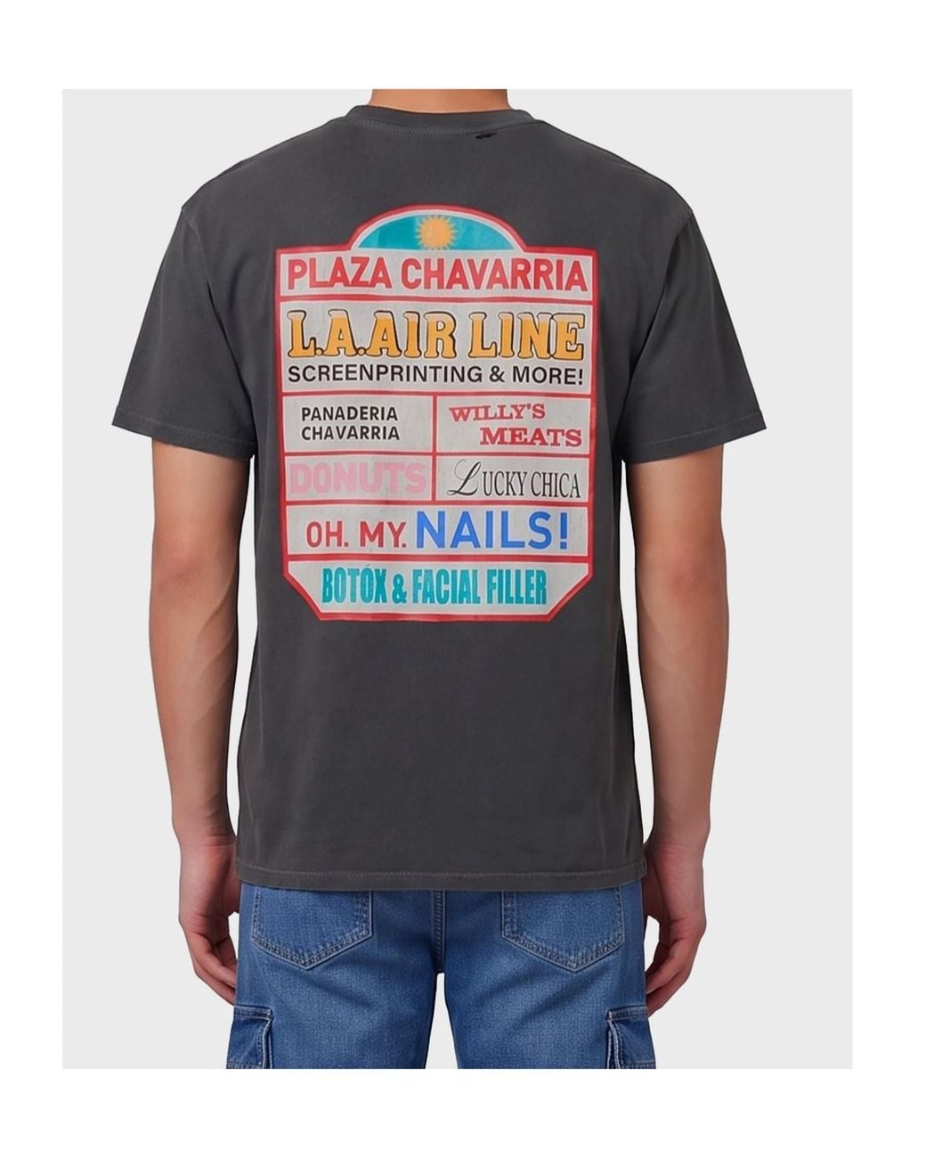 Willy Chavarria Black Graphic-Print Distressed T-Shirt for men