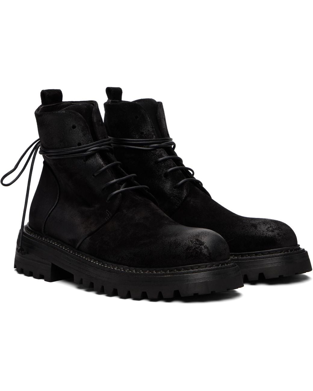 Marsèll Black Carraucola Ankle Boots for men