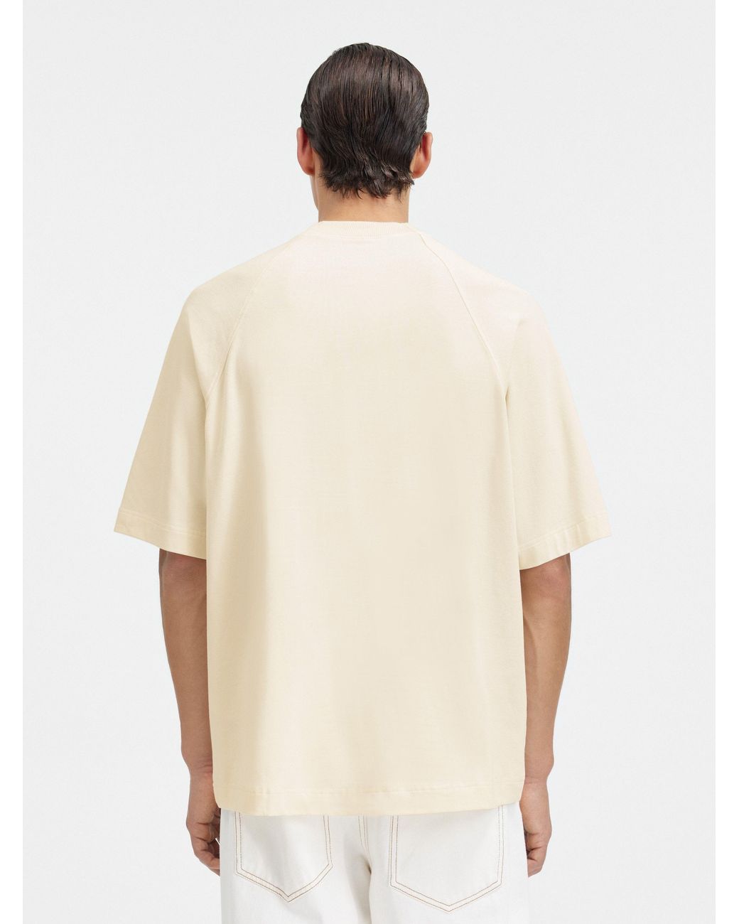 Jacquemus White Typo Crewneck T-Shirt for men