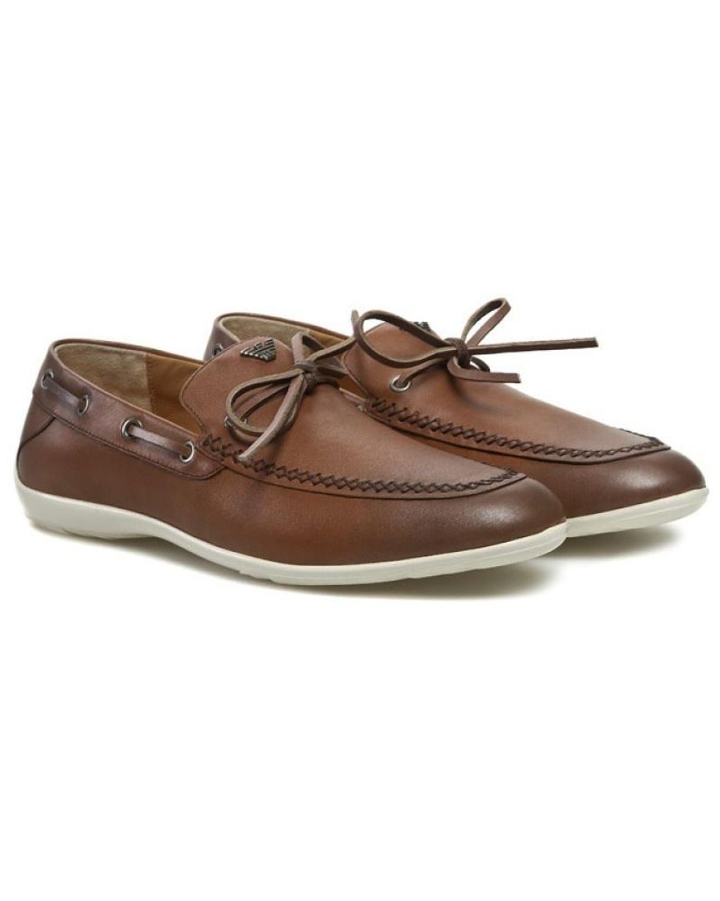 Armani Jeans Brown Logo Details Business Casual Shoes for men