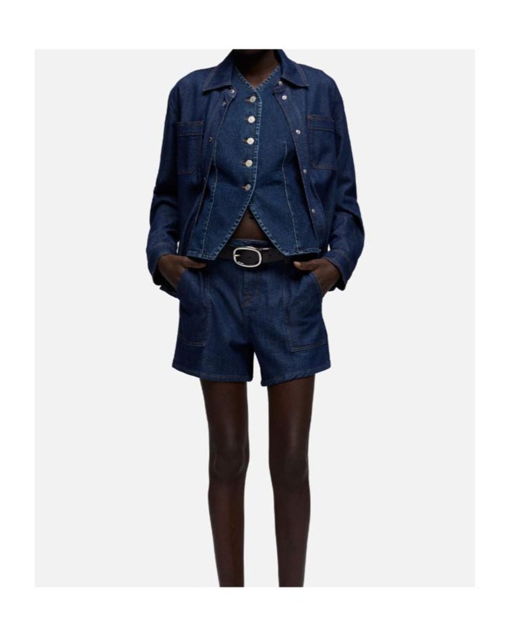 7 For All Mankind Blue Utility Classic Shirt