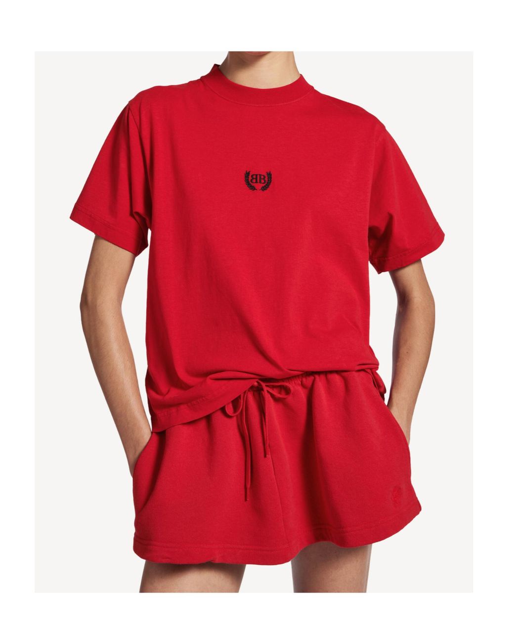 Balenciaga Red T-Shirt With Patch