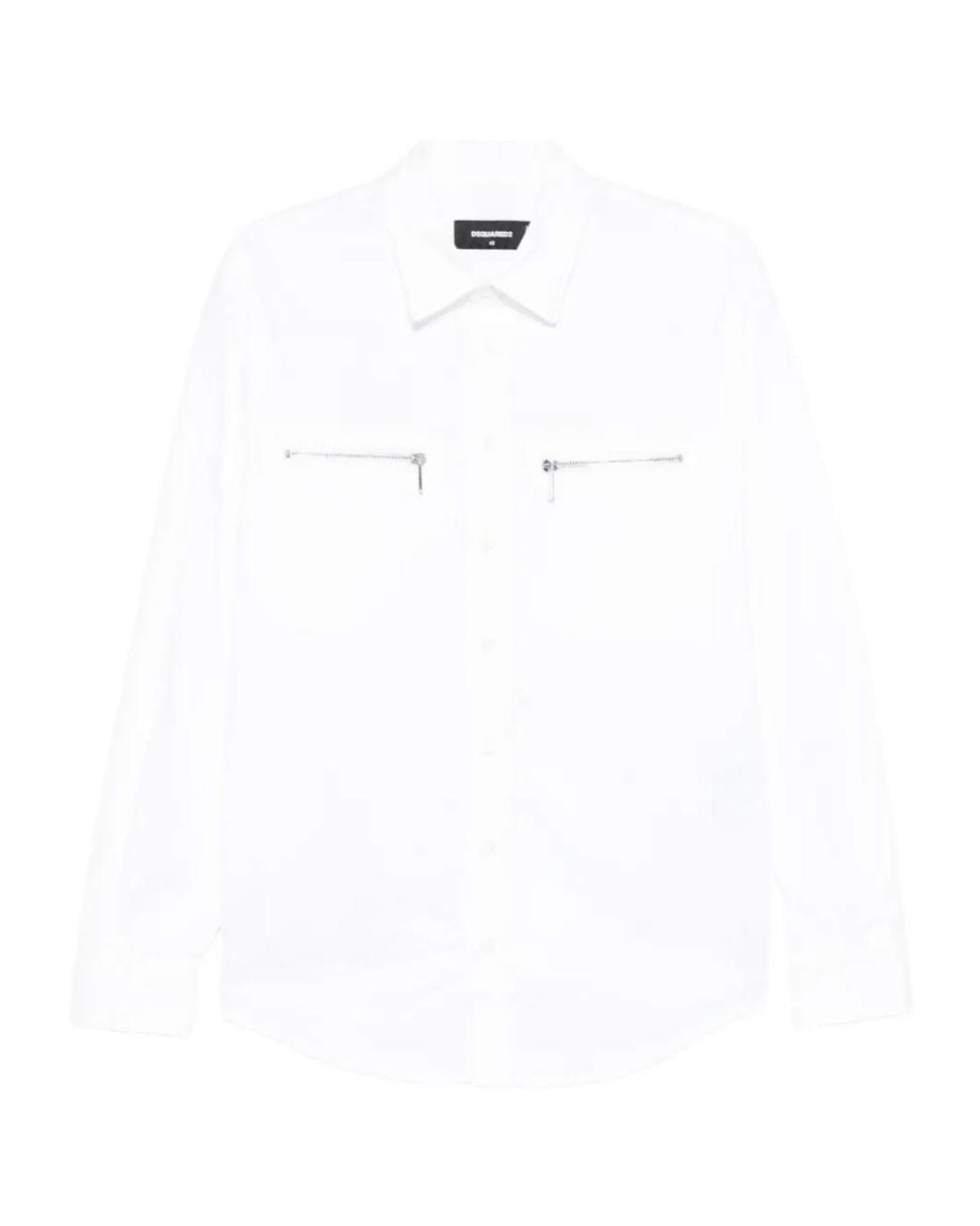 DSquared² White Zip-Pocket Shirt for men