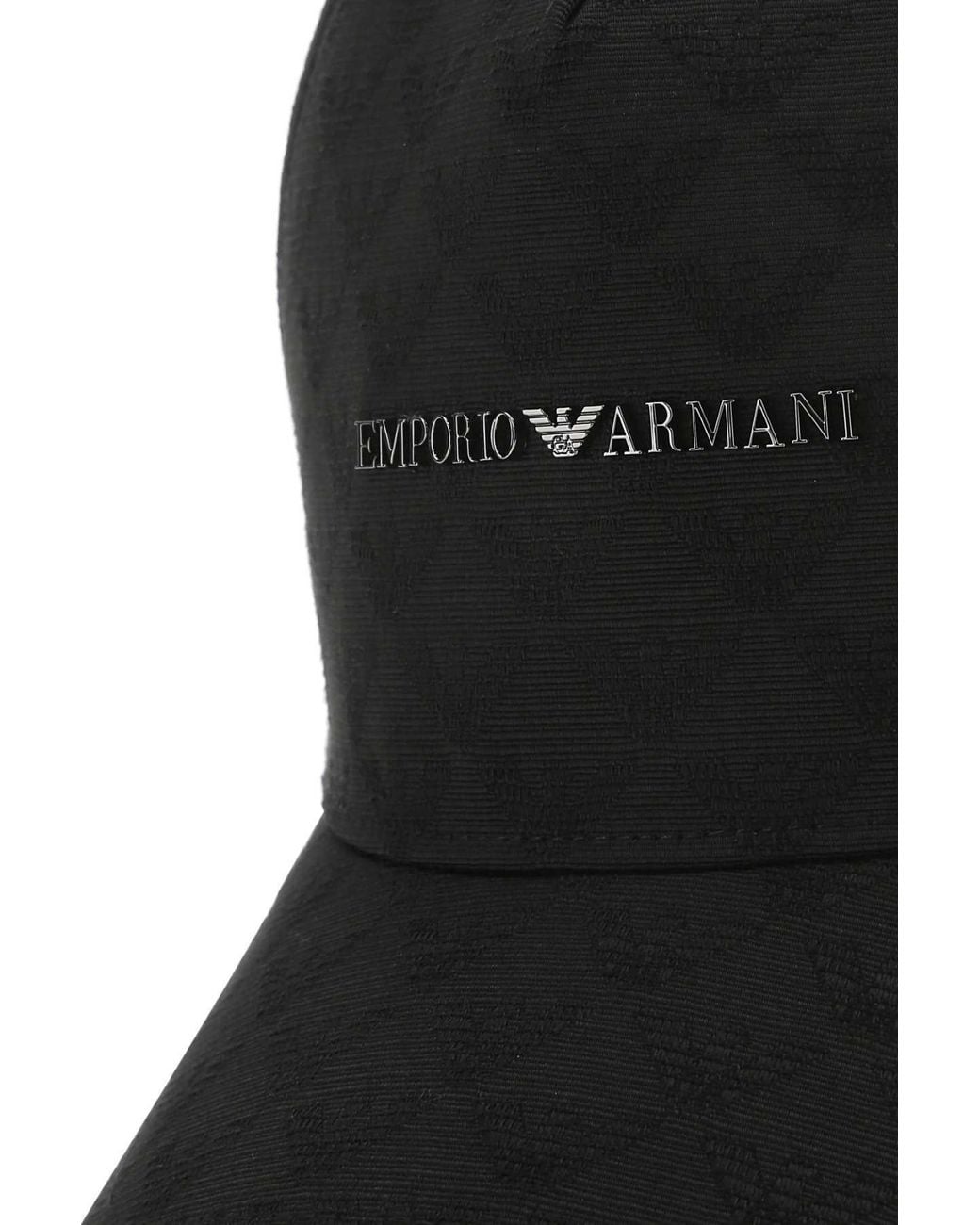 Emporio Armani Black Logo-Printed Baseball Cap for men
