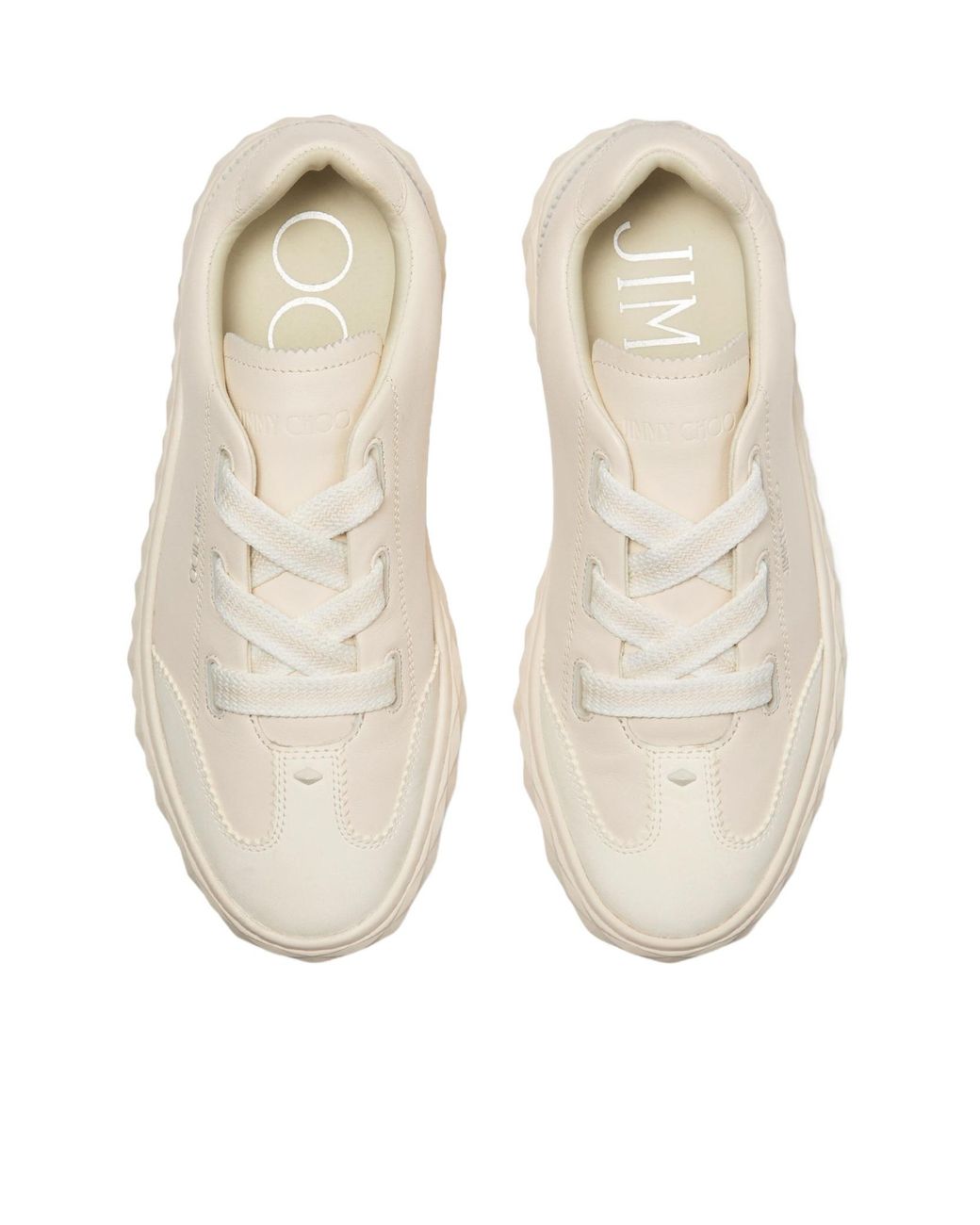 Jimmy Choo Natural Diamond Light Flex Leather Sneakers