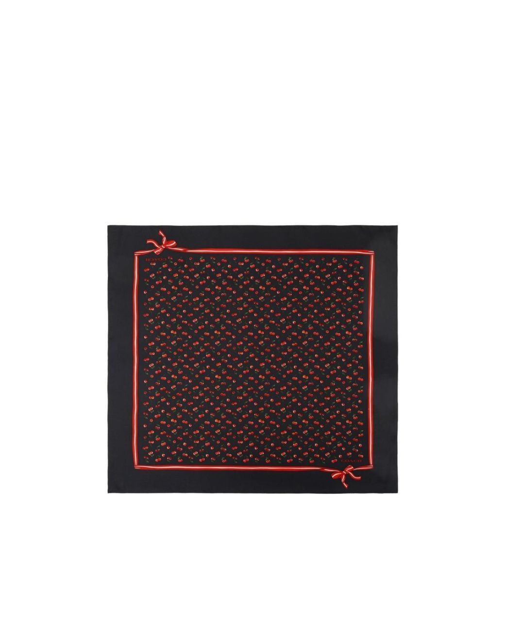 COACH Purple Wave-Dot Square Scarf