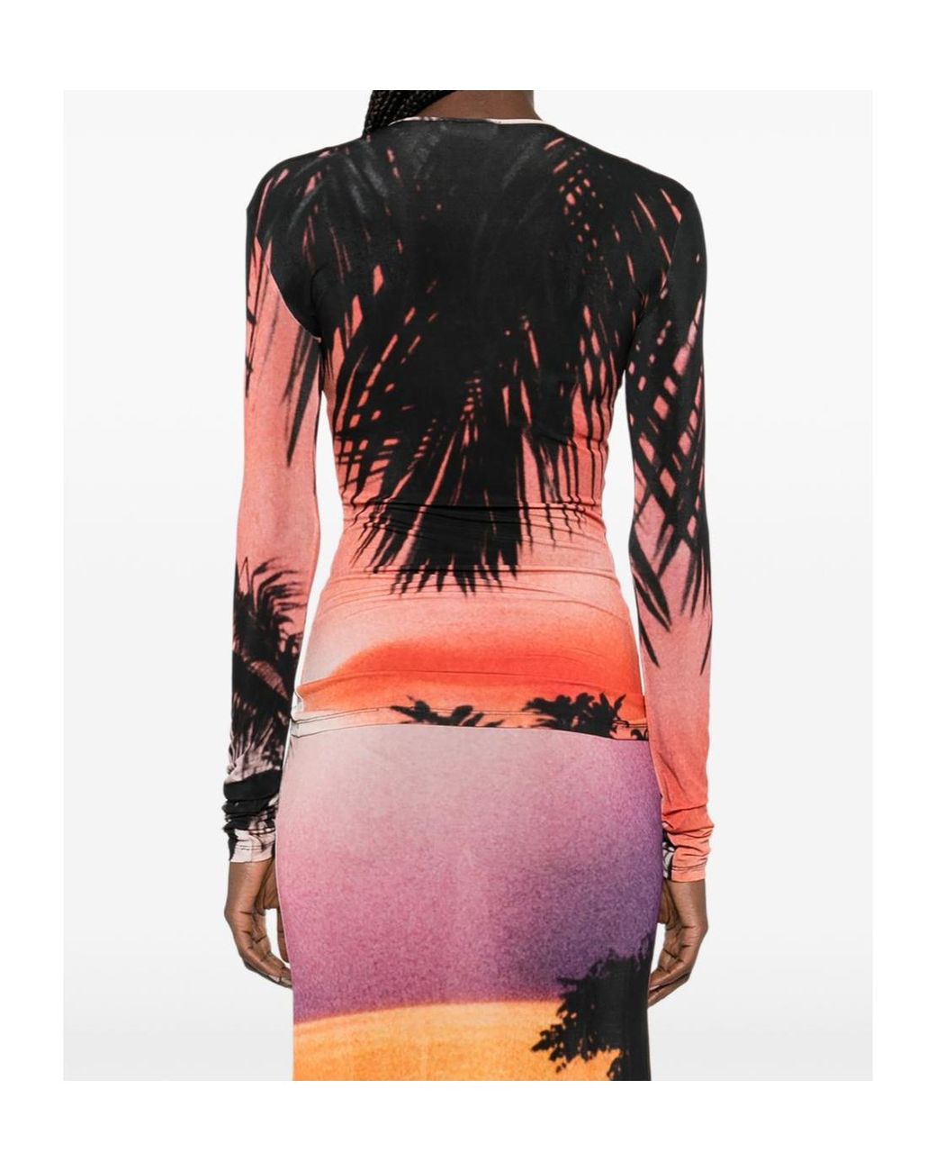 Rabanne Multicolor Palm Print T-Shirt