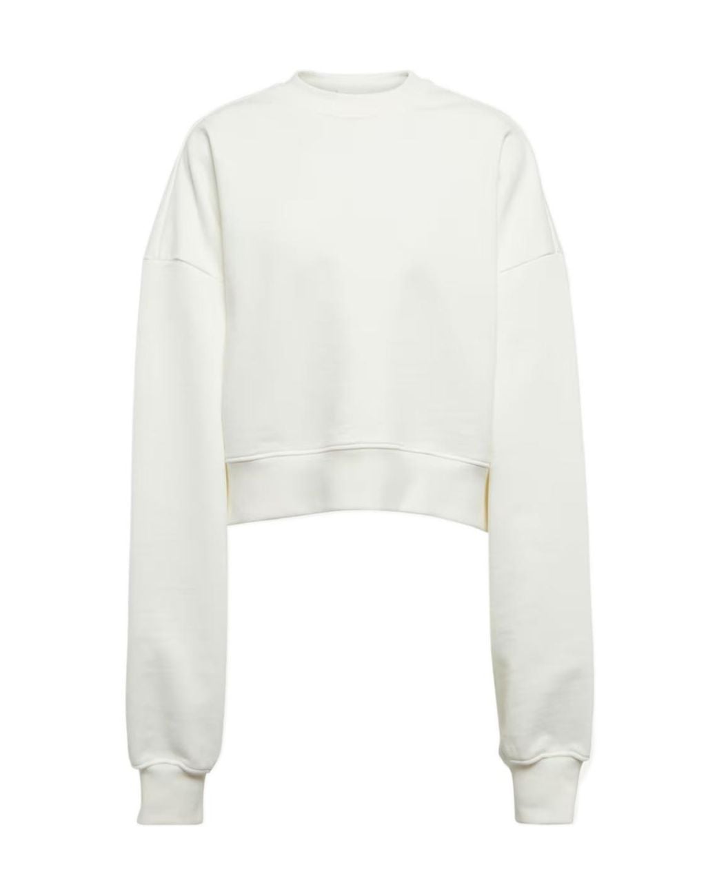 Wardrobe NYC White Crew Neck Fleece Sweatshirt