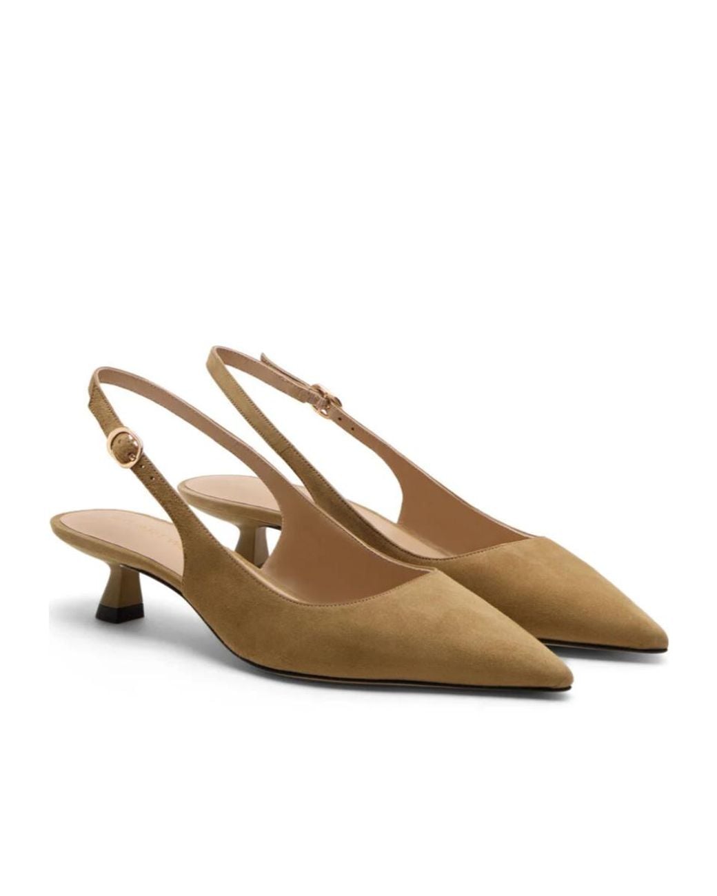 Stuart Weitzman Brown Stuart Sculpt Slingback 35